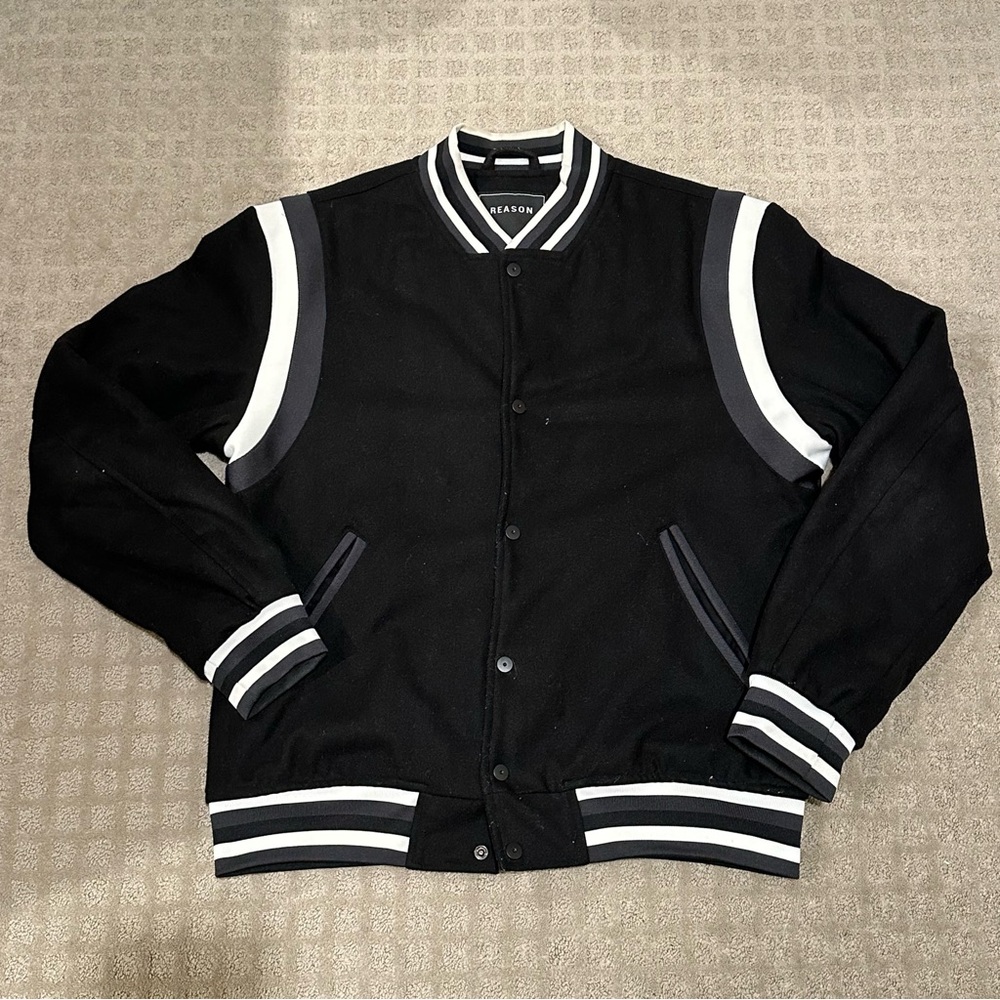 REASON Vintage Teddy Varsity Jacket